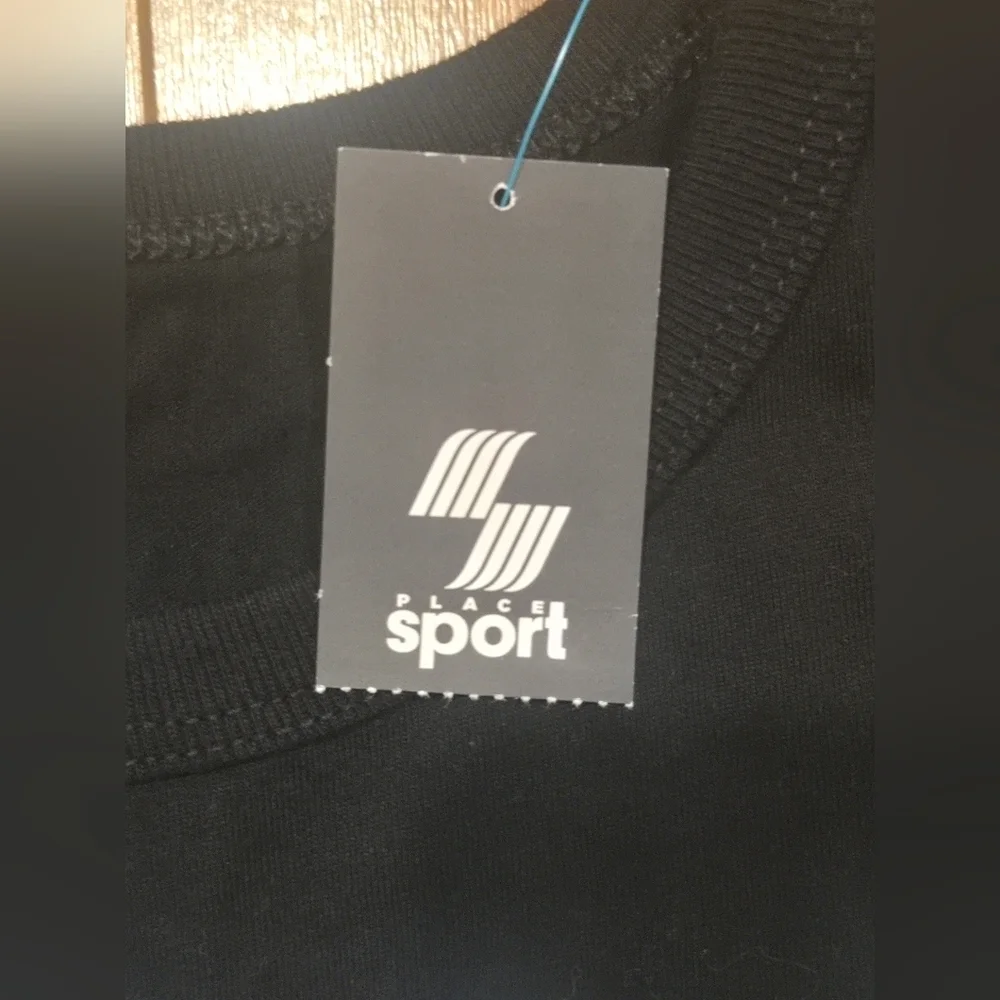 NWT The Children's Place Sport Black Sleeveless 'Hello Weekend' Top